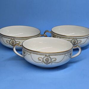 Haviland Eugenie Handled Cream Soup Bowls Set Of 3
